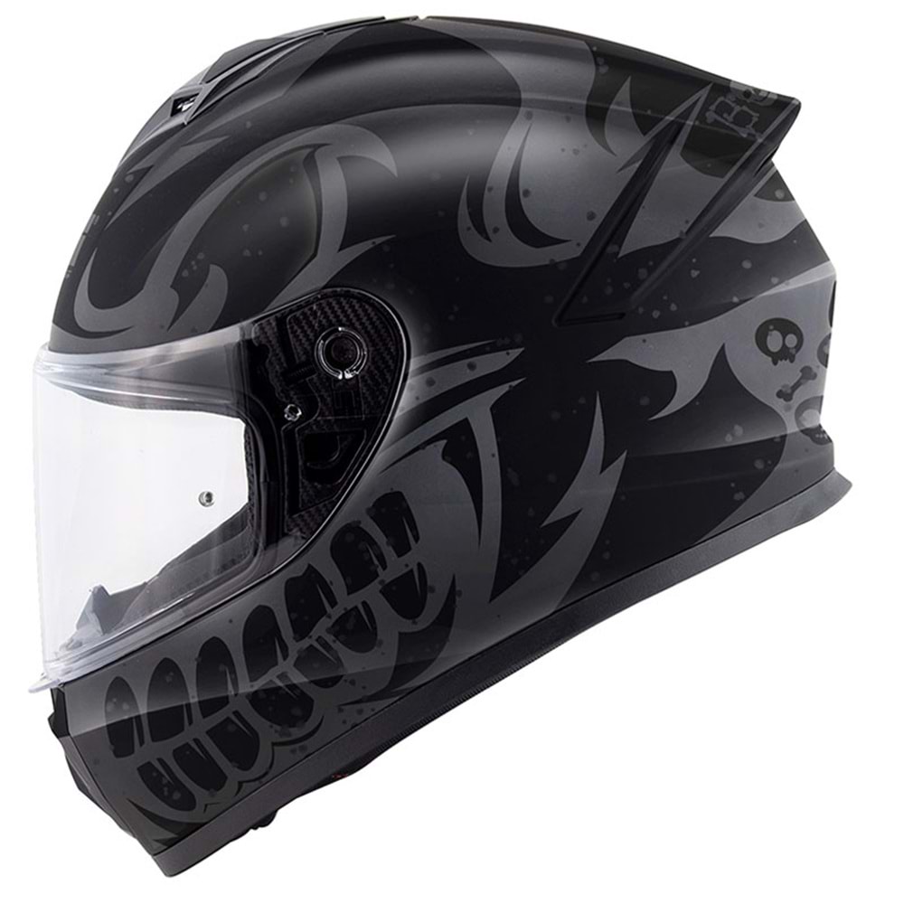 GIVI 50.X BONES MAT SİYAH-GRİ KASK - F93323-SİYAH / GRİ-L