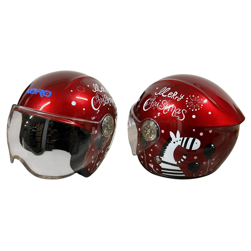 NERO ÇOCUK KASK ÇENESİZ 601 KIRMIZI - F93329-KIRMIZI-M