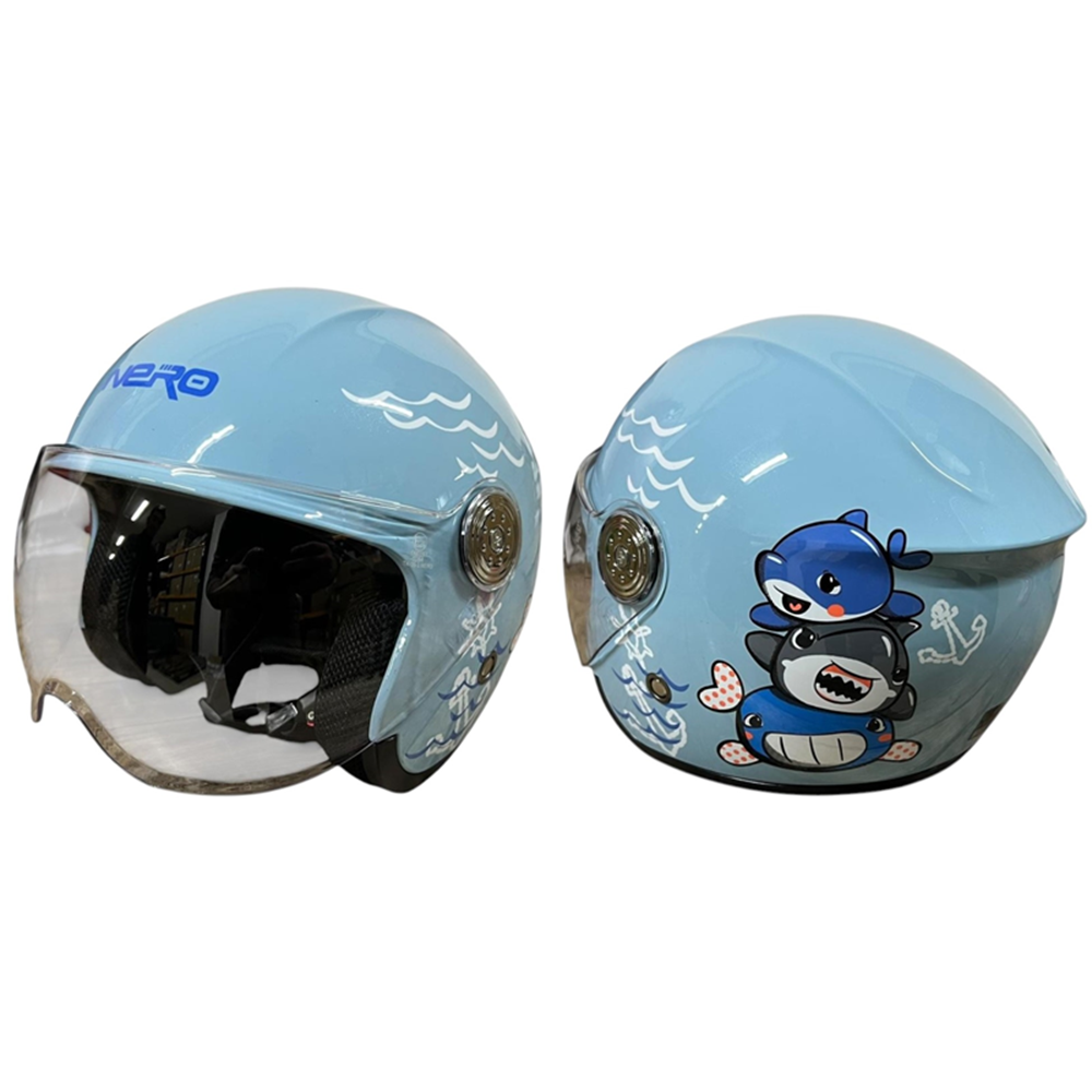 NERO ÇOCUK KASK ÇENESİZ 601 MAVİ - F93332-MAVİ-L