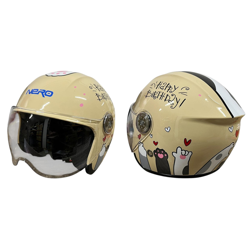 NERO ÇOCUK KASK ÇENESİZ 601 KREM - F93336-KREM-M