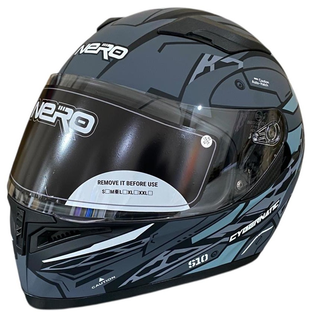 NERO KASK ÇENELİ 316 MAT SİYAH - GRİ B1
