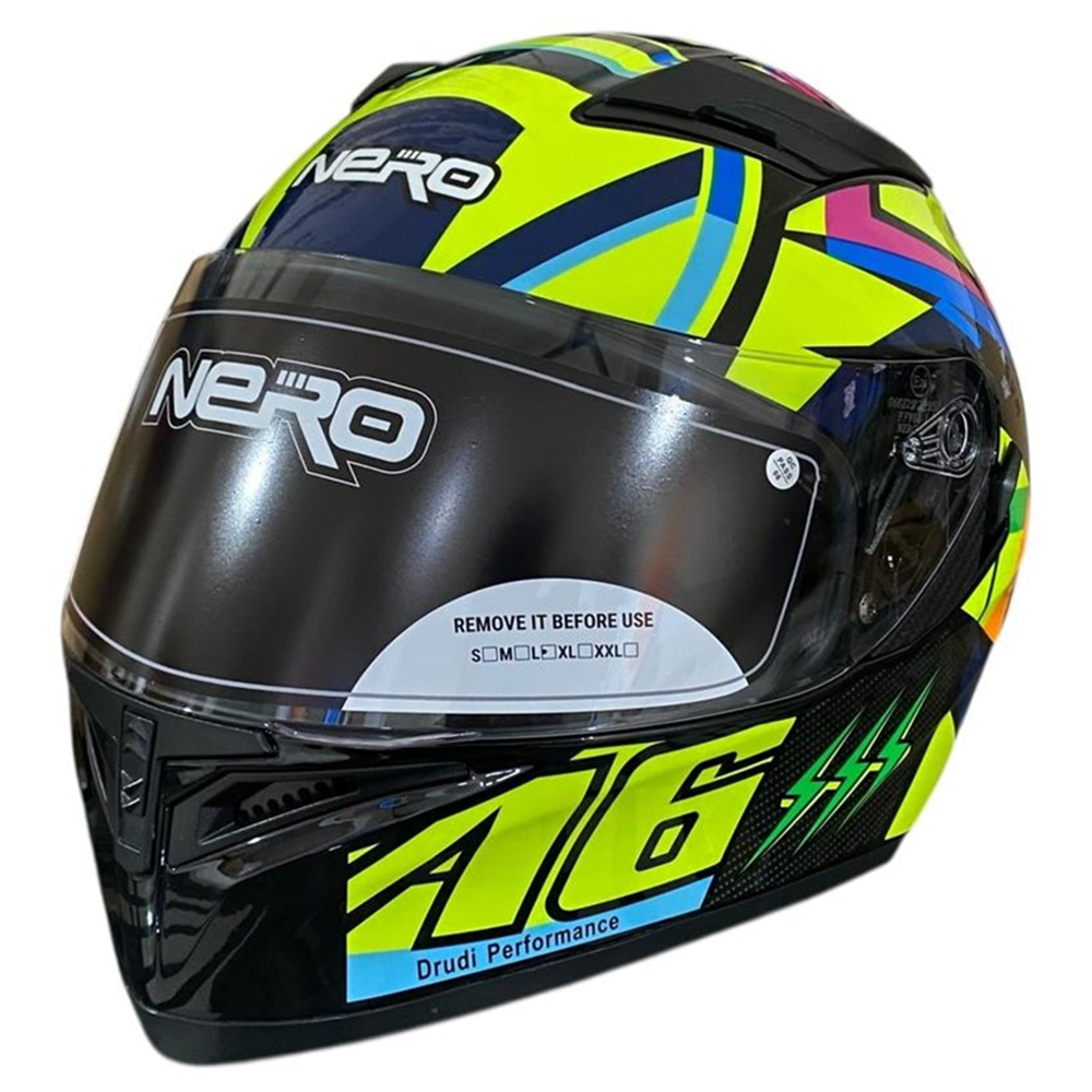 NERO KASK ÇENELİ 316 SİYAH - NEON SARI B5