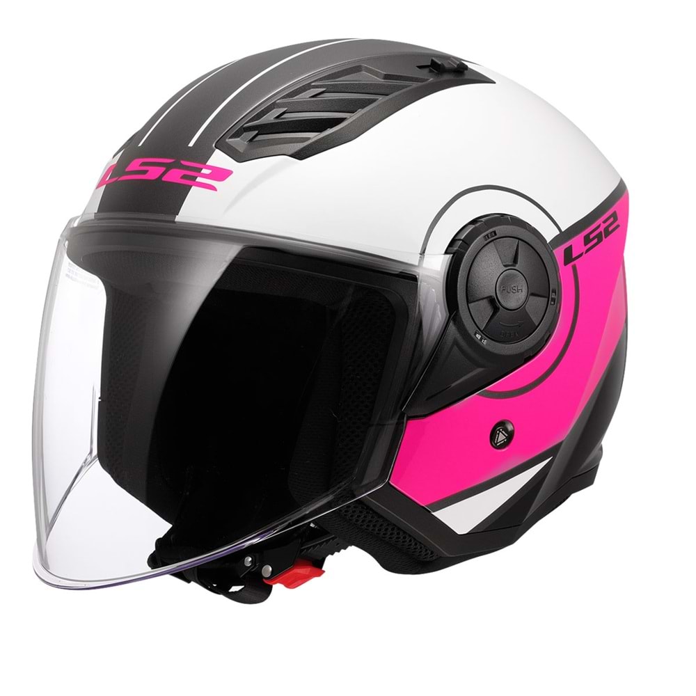 LS2 AIRFLOW 2 COVER BEYAZ-PEMBE KASK S