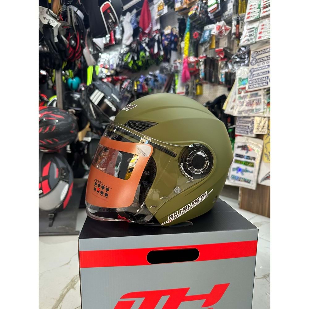 MH ÇENESİZ MAT YEŞİL KASK XL