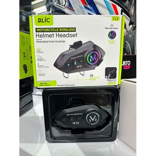 BLİC BLUETOOTH IŞIKLI İNTERCOM MODEL Y12