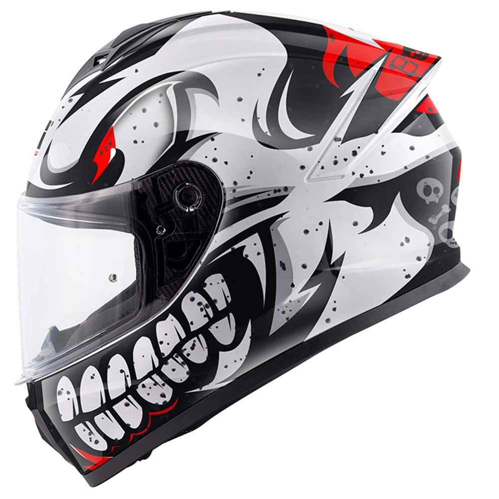 GIVI 50.X BONES BEYAZ-KIRMIZI KASK M