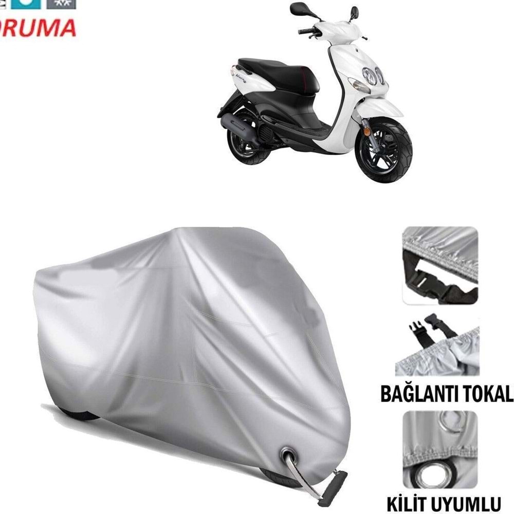 MOTORSİKLET BRANDASI ALTTAN BAĞLAMALI & ZİNCİR KİLİT UYUMLU
