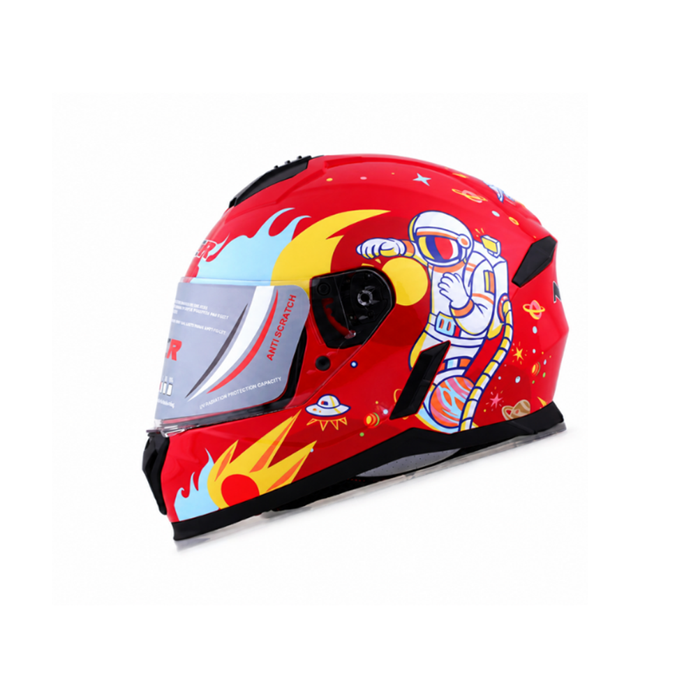 NCR KASK KAPALI 802 ÇOCUK ECE BELGELİ - SPACE 2 KIRMIZI GRAFİK M