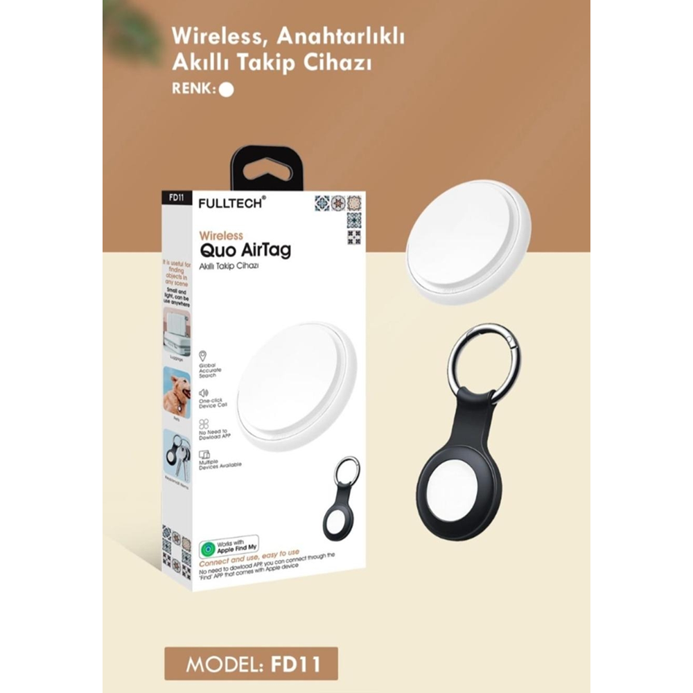 WİRELESS , ANAHTARLIKLI AKILLI TAKİP CİHAZI ( QUO AİRTAG )