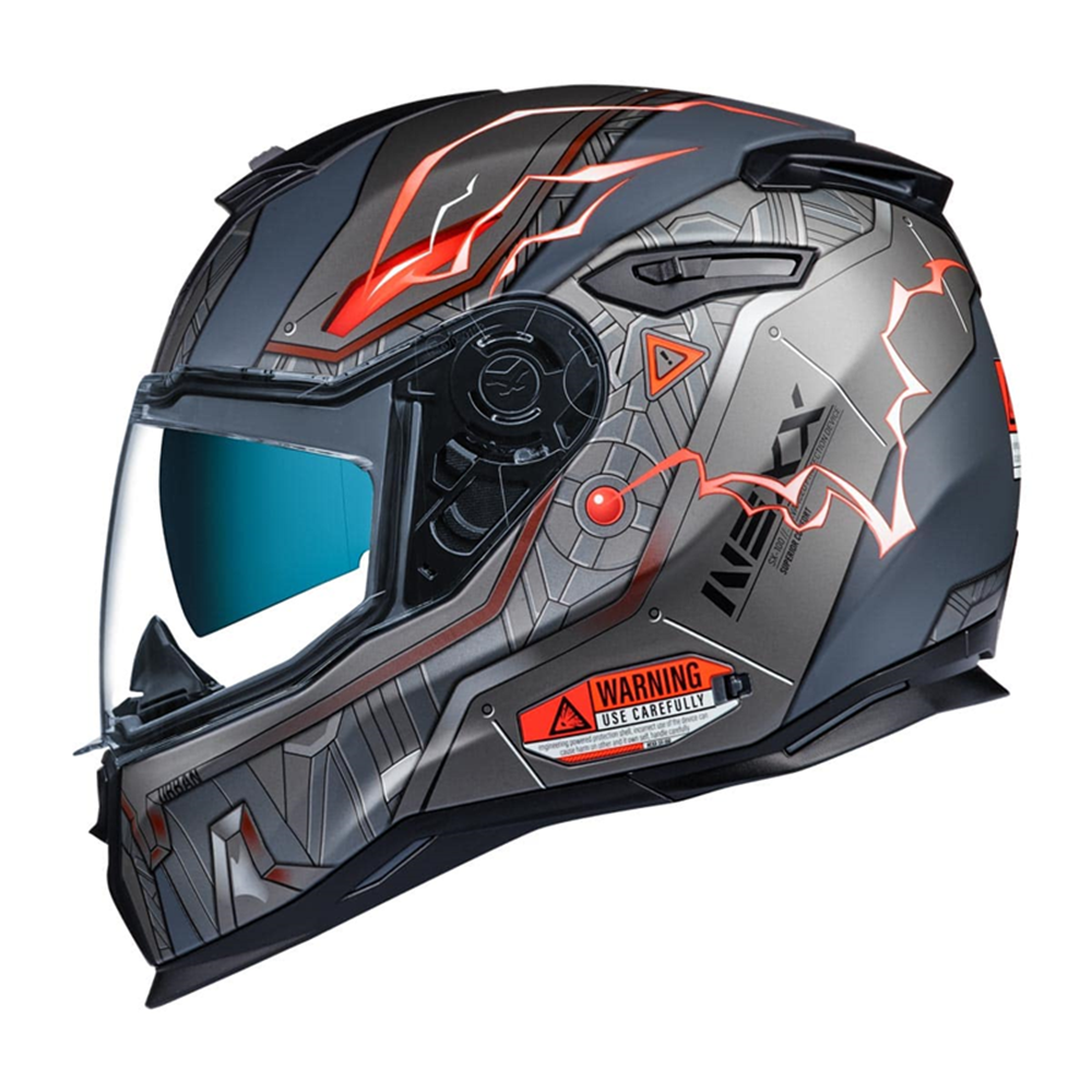 NEXX SX.100 GIGABOT - MAT GRİ - KIRMIZI - M