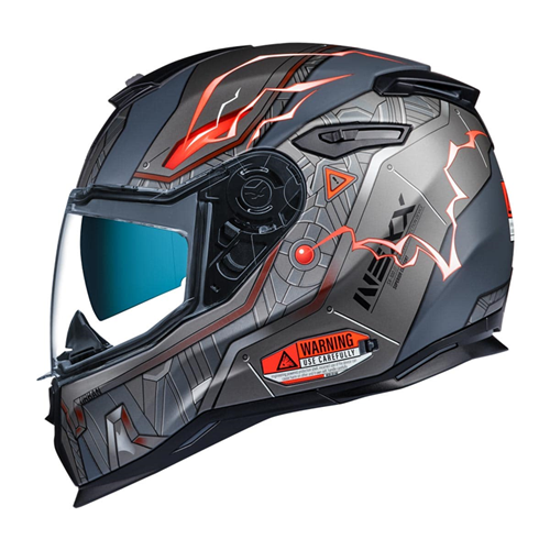 NEXX SX.100 GIGABOT - MAT GRİ - KIRMIZI - M