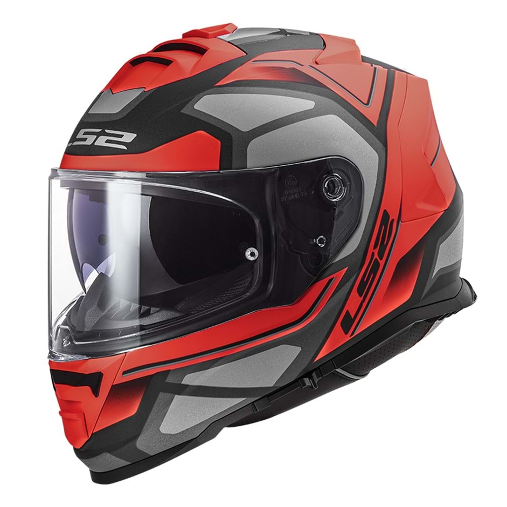 LS2 STORM 2 FASTER MAT KIRMIZI-TITANIUM KASK - L