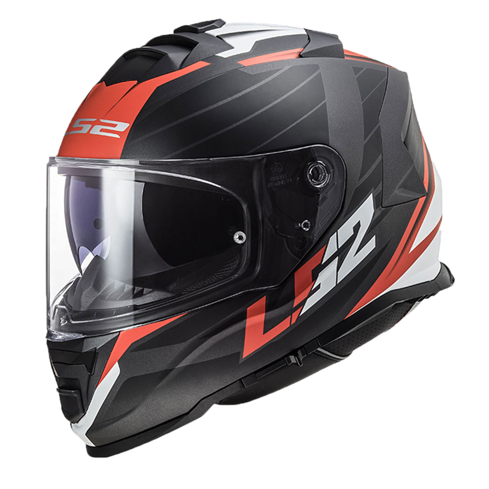 LS2 STORM 2 NERVE KASK - MAT SİYAH - KIRMIZI - L