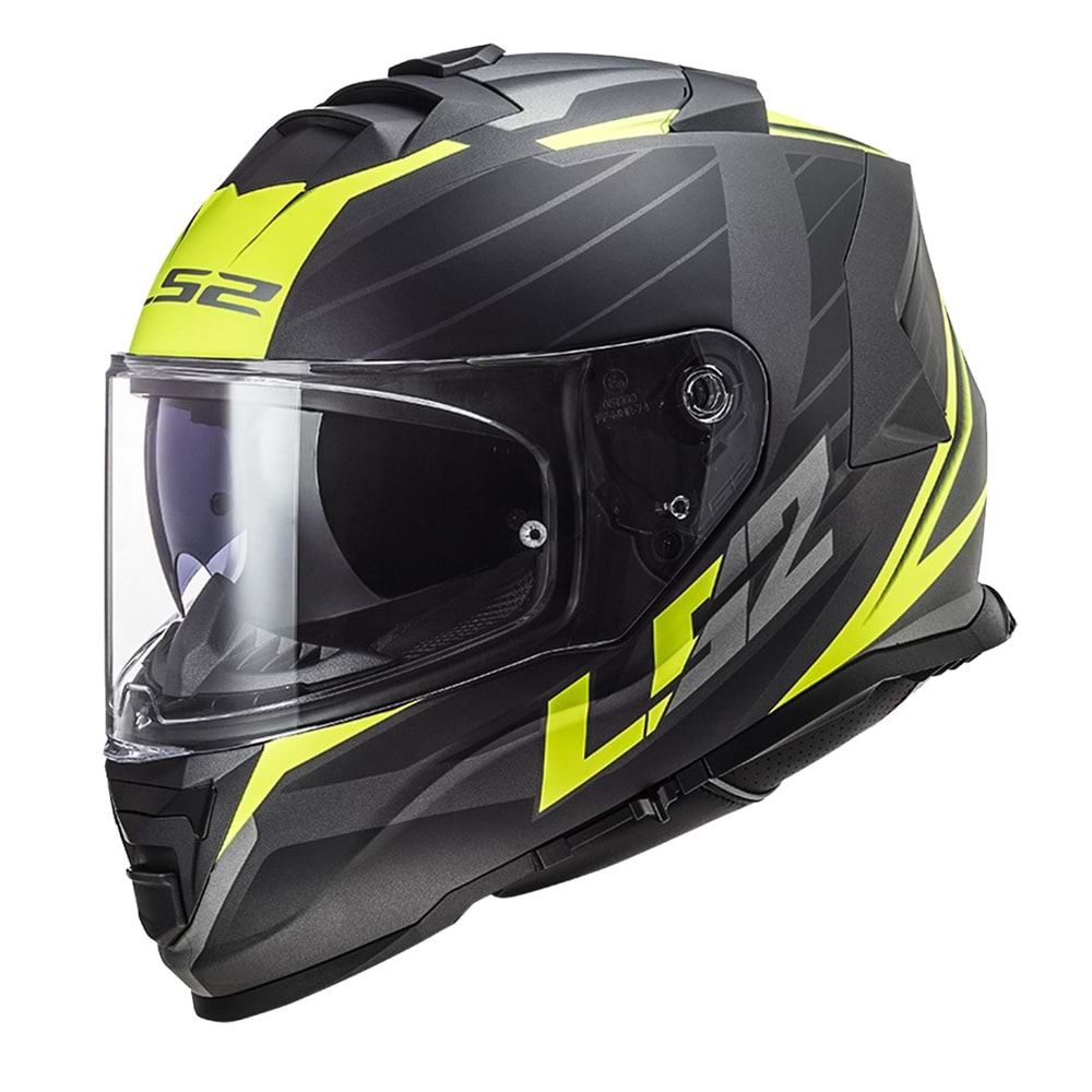 LS2 STORM 2 NERVE KASK - NEON SARI - L
