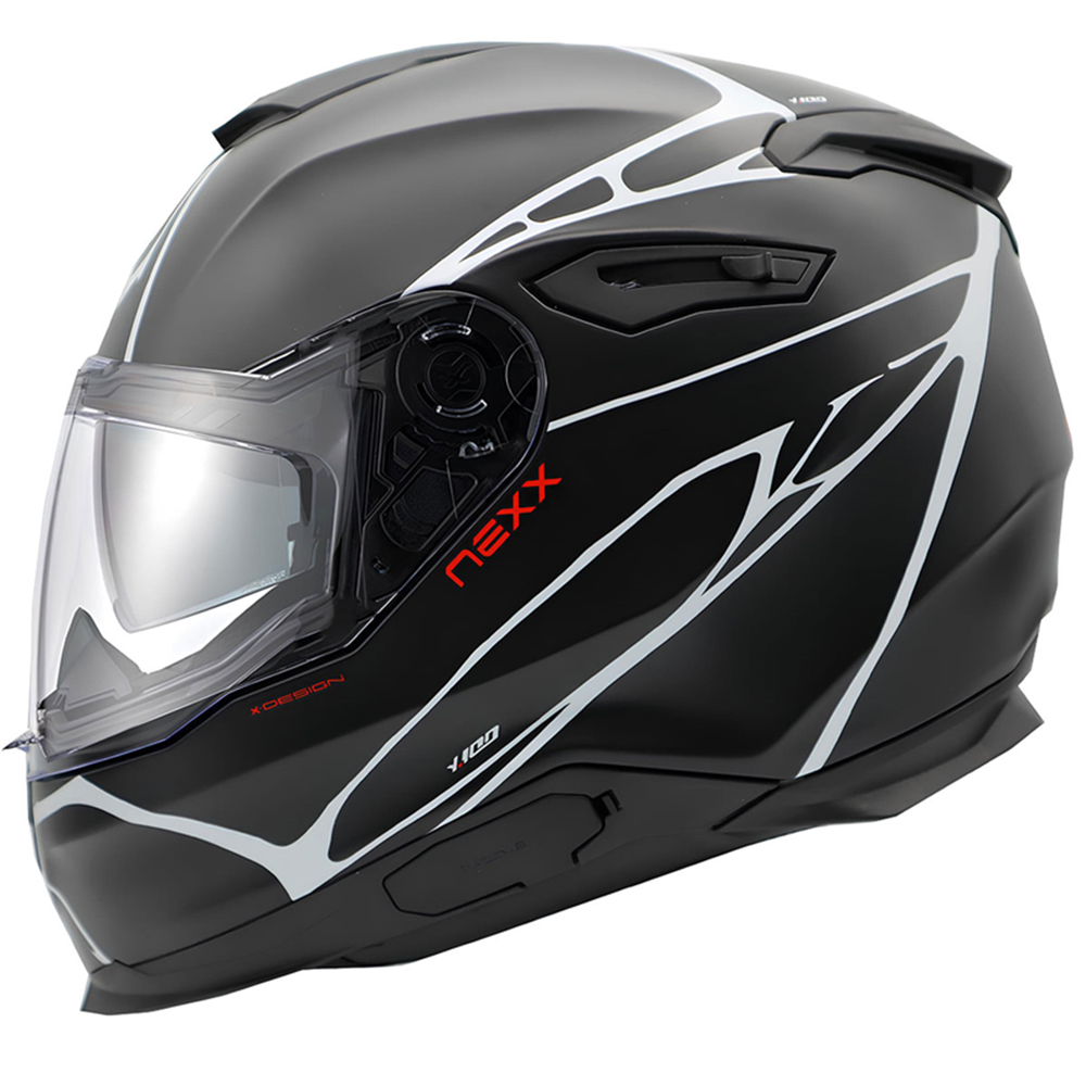 NEXX Y.100 B-SIDE - MAT SİYAH - BEYAZ - M