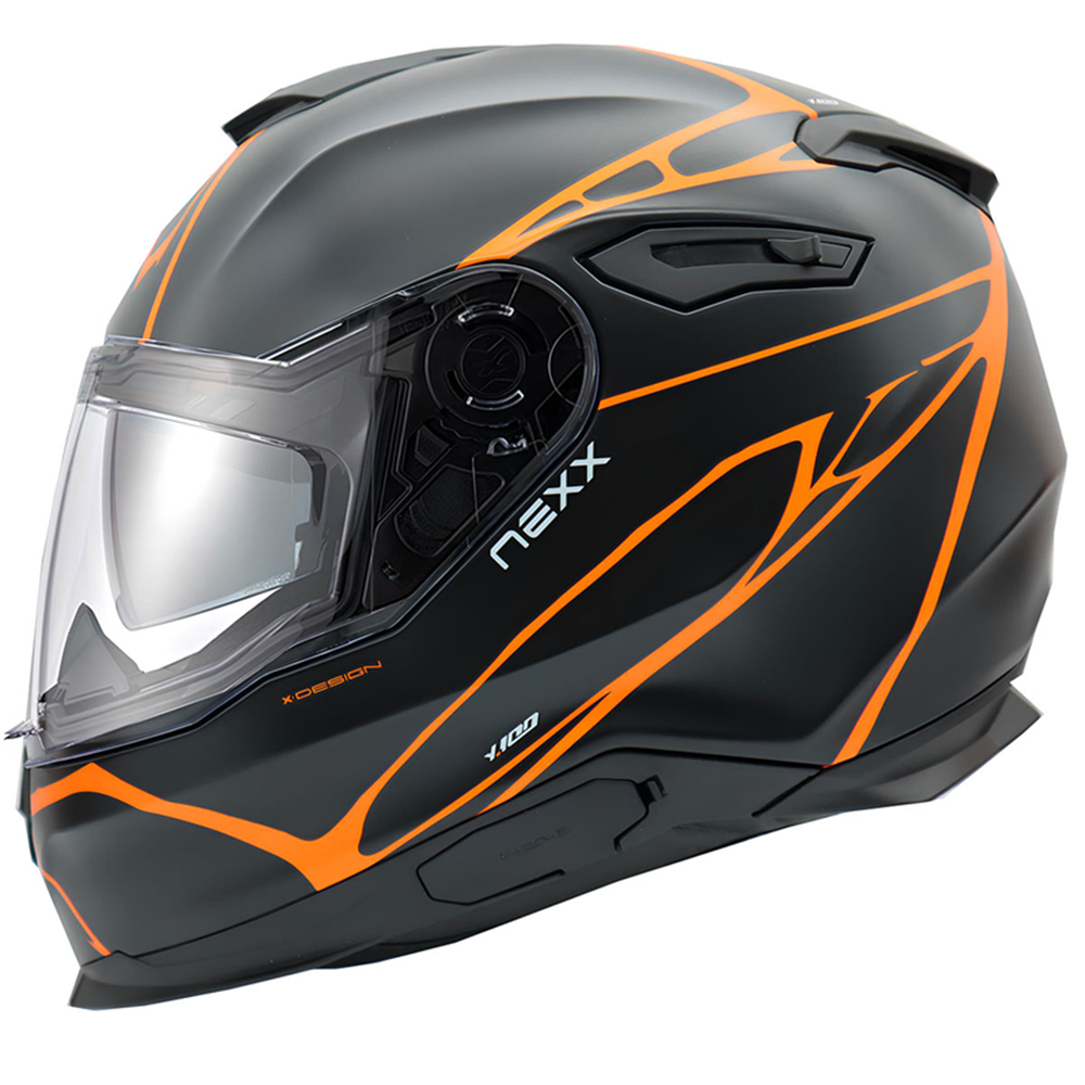 NEXX Y.100 B-SIDE - MAT SİYAH - TURUNCU - L