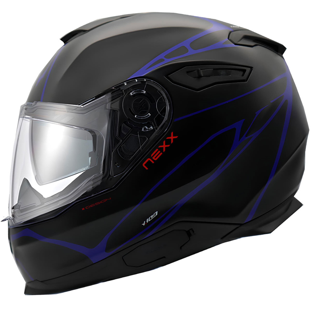 NEXX Y.100 B-SIDE - MAT SİYAH - NAVY MAVİ - L