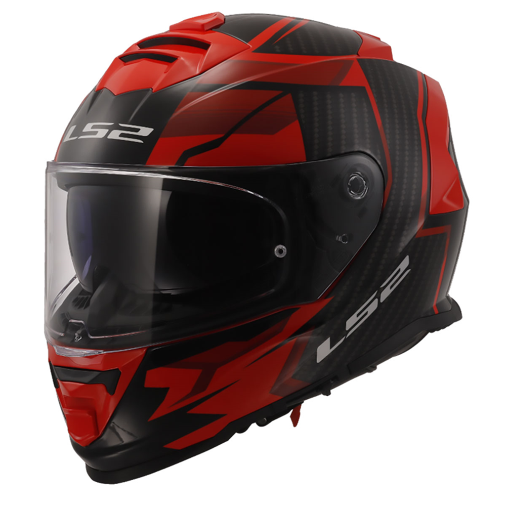LS2 STORM 2 TRACKER KASK - SİYAH - KIRMIZI - M