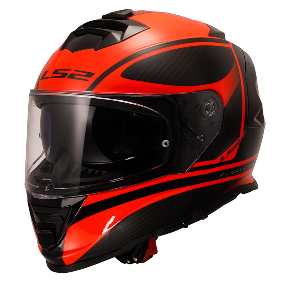 LS2 STORM 2 DODGER MAT SİYAH-NEON TURUNCU KASK - L