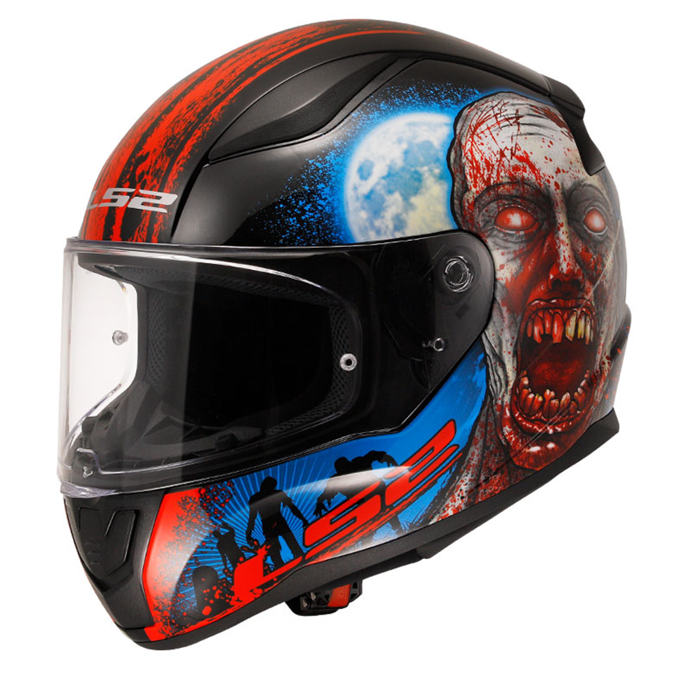 LS2 RAPID 2 ZOMBIE - SİYAH - KIRMIZI - S