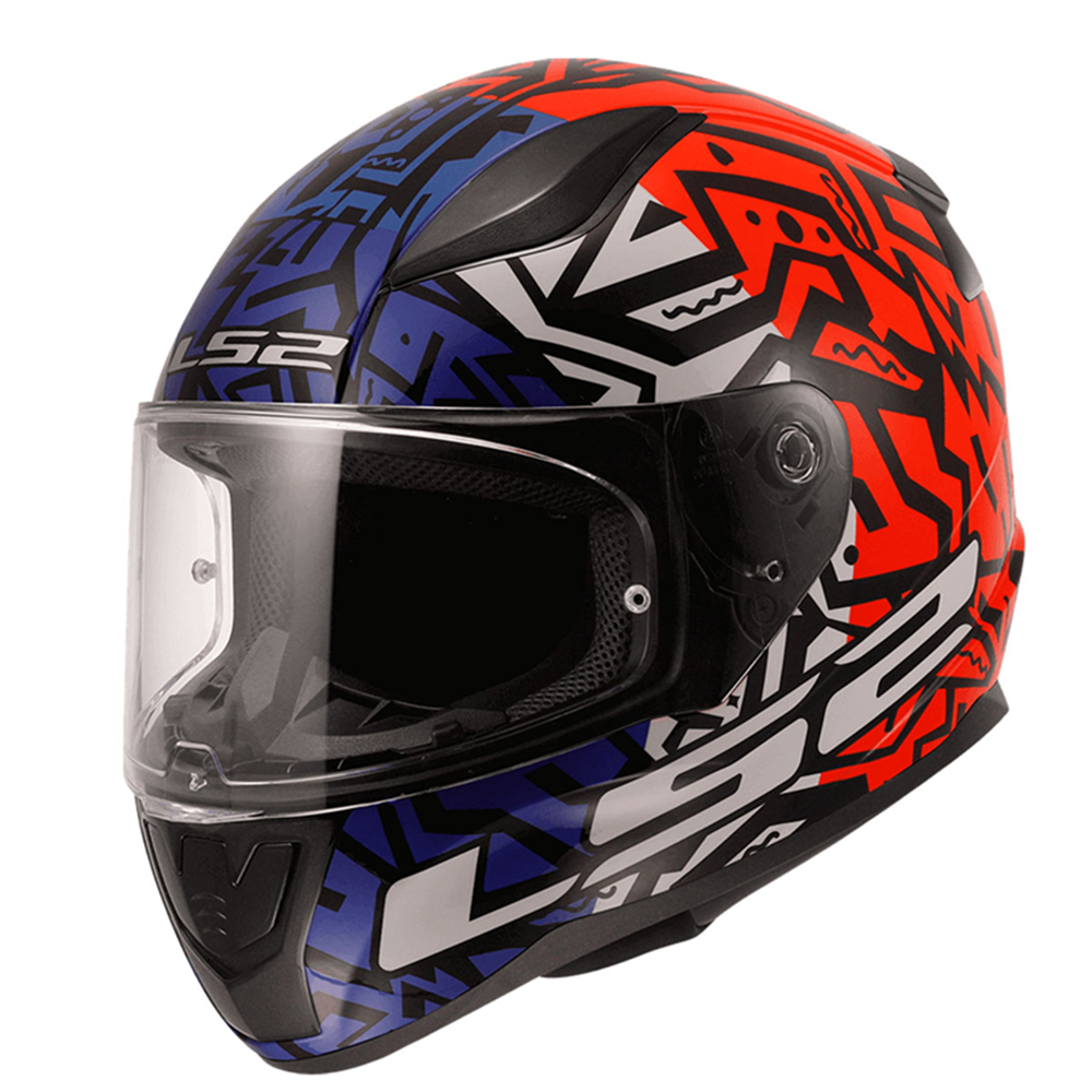 LS2 RAPID 2 MEMPHIS KIRMIZI-MAVİ KASK - XXL