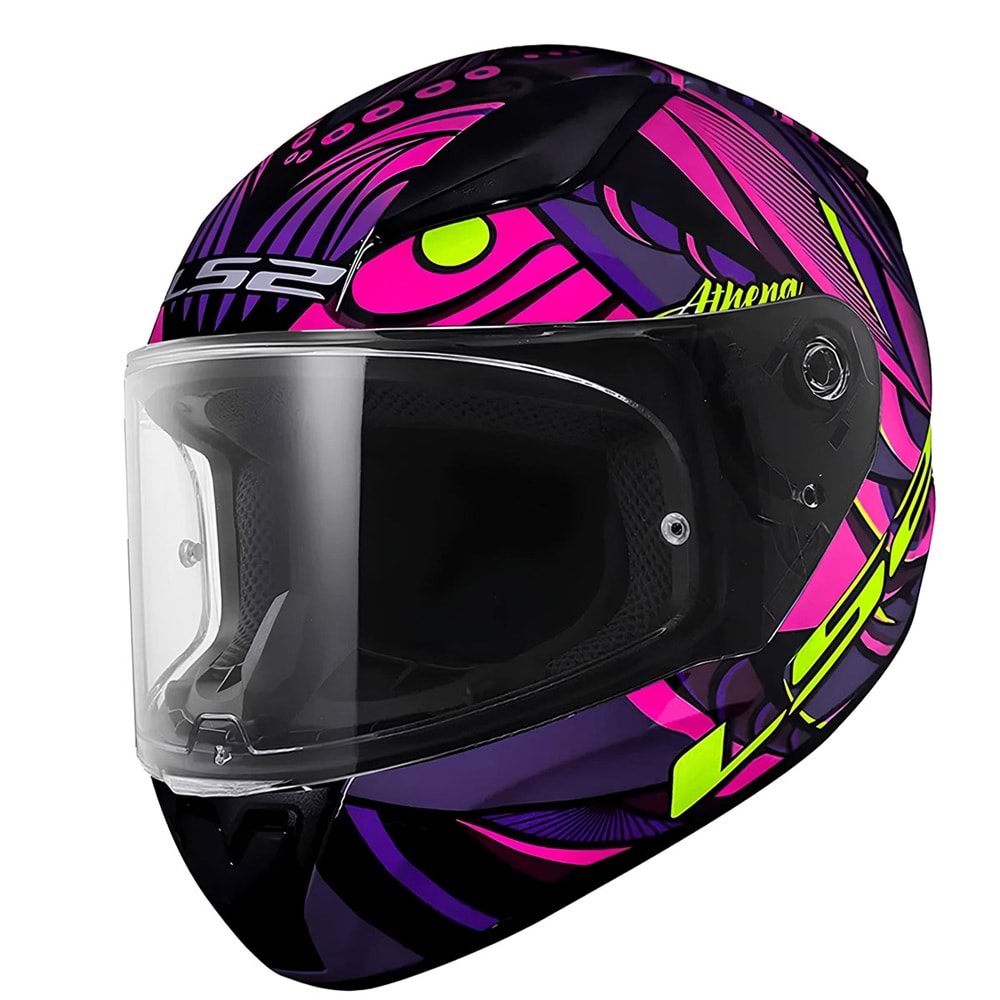 LS2 RAPID 2 ATHENA SİYAH-MOR KASK