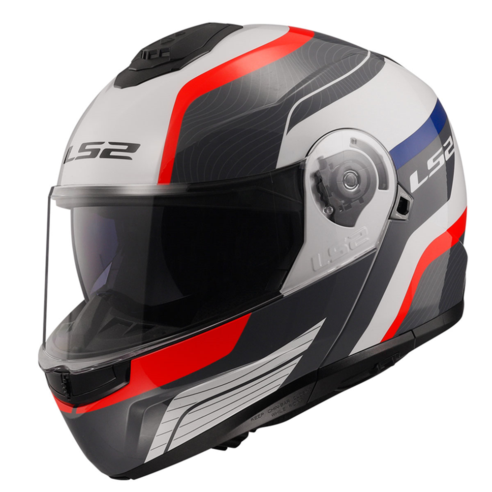 LS2 STROBE 2 MONZA SİYAH-BEYAZ-KIRMIZI KASK - L