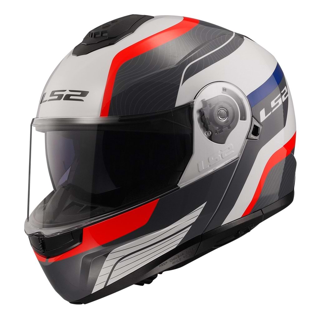 LS2 STROBE 2 MONZA SİYAH-BEYAZ-KIRMIZI KASK - M