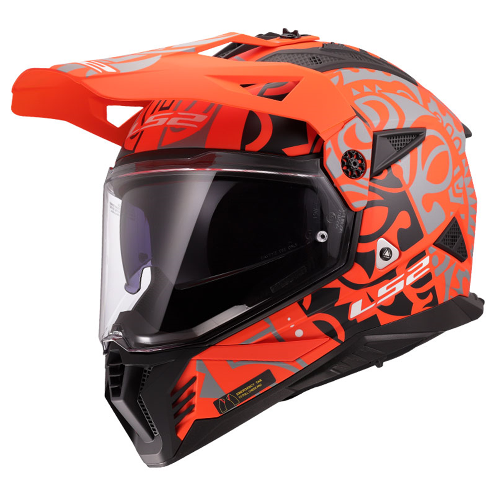LS2 PIONEER 2 RANGI MAT TURUNCU KASK - M