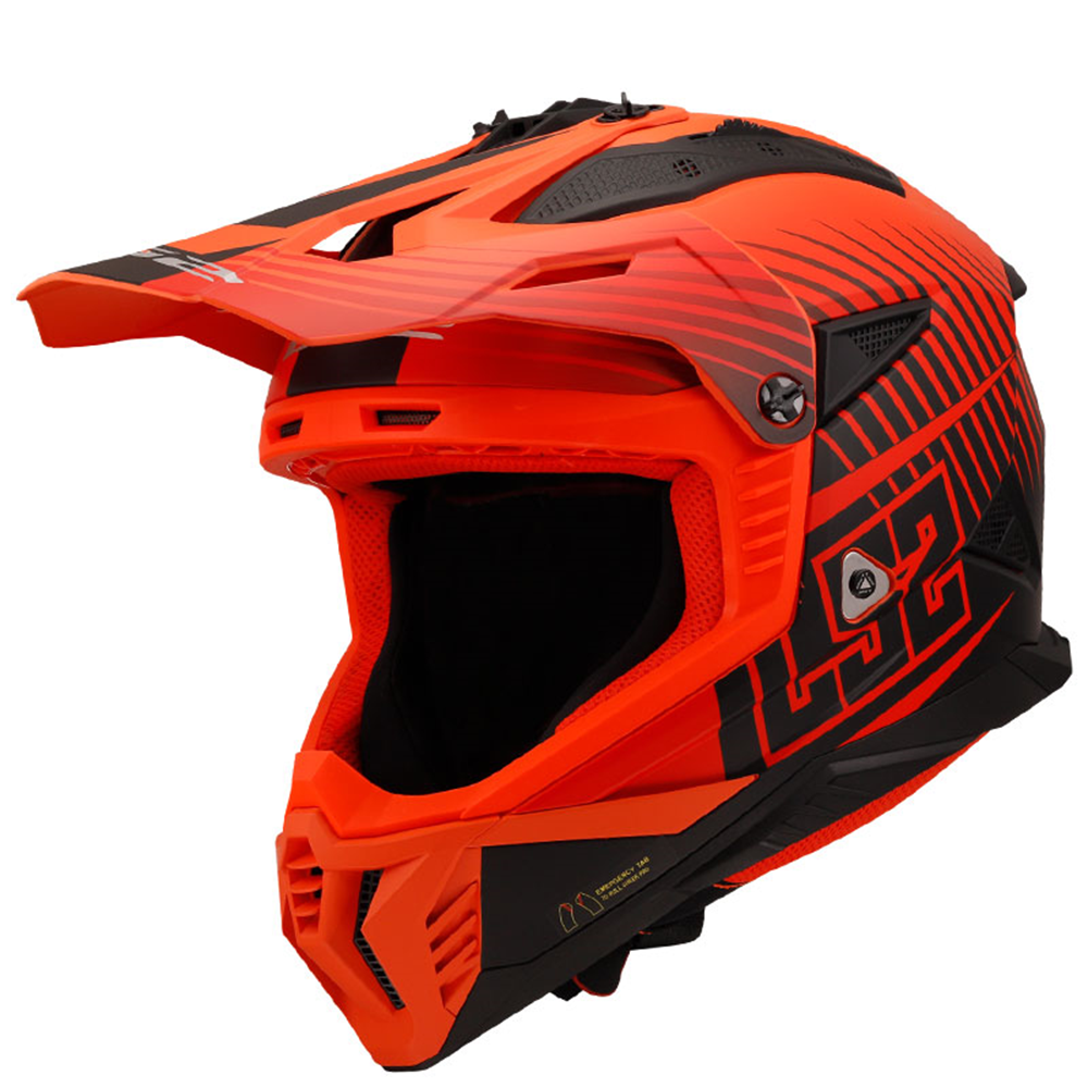 LS2 FAST 2 DUCK TURUNCU-KIRMIZI KASK - M