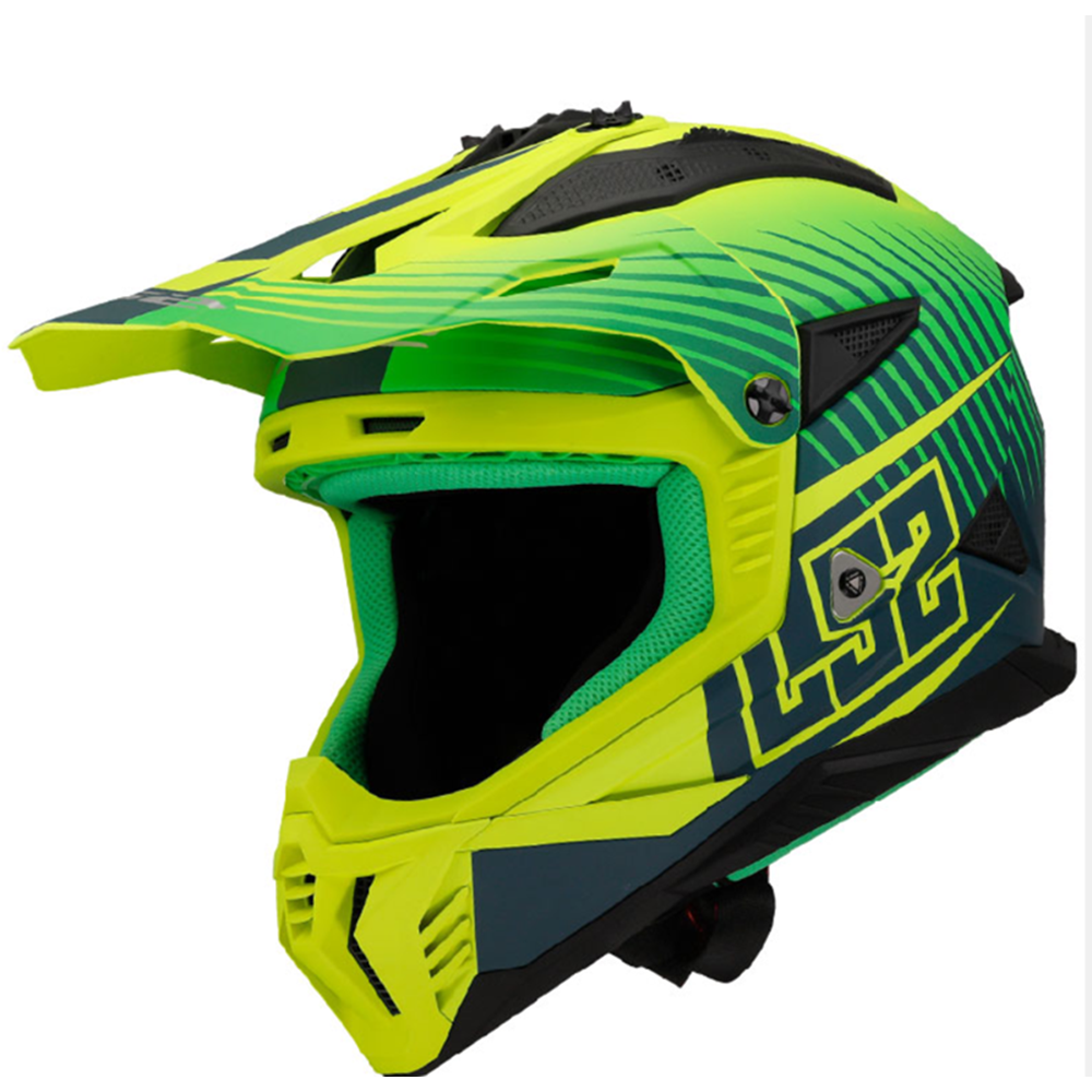 LS2 FAST 2 DUCK YEŞİL-NEON SARI KASK - L