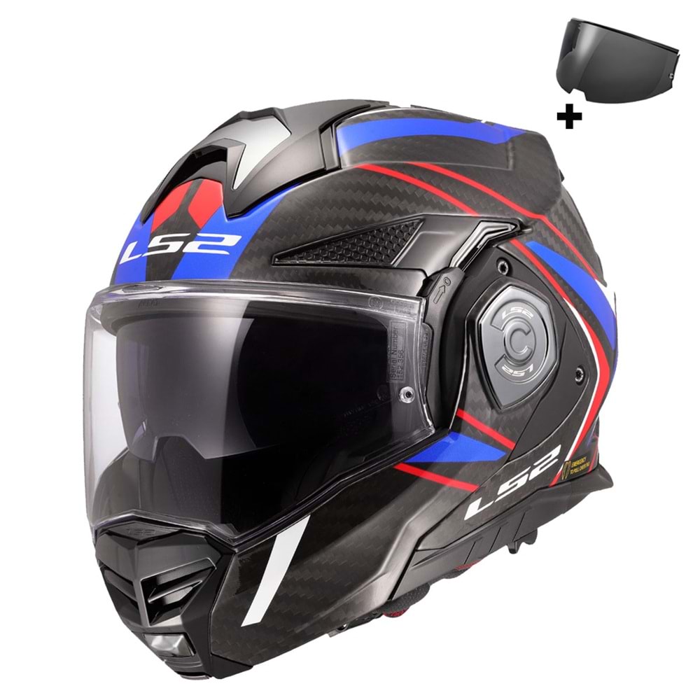 LS2 ADVANT X KARBON FUTURE II BEYAZ-MAVİ KASK