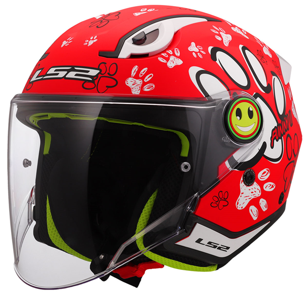 LS2 FUNNY 2 ÇOCUK KASK PAWS MAT KIRMIZI - L